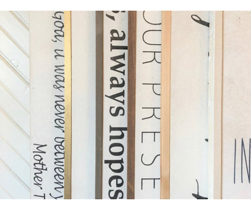 Good Vibes Only framed wood signs for home boho room decor Salted Words, LLC
