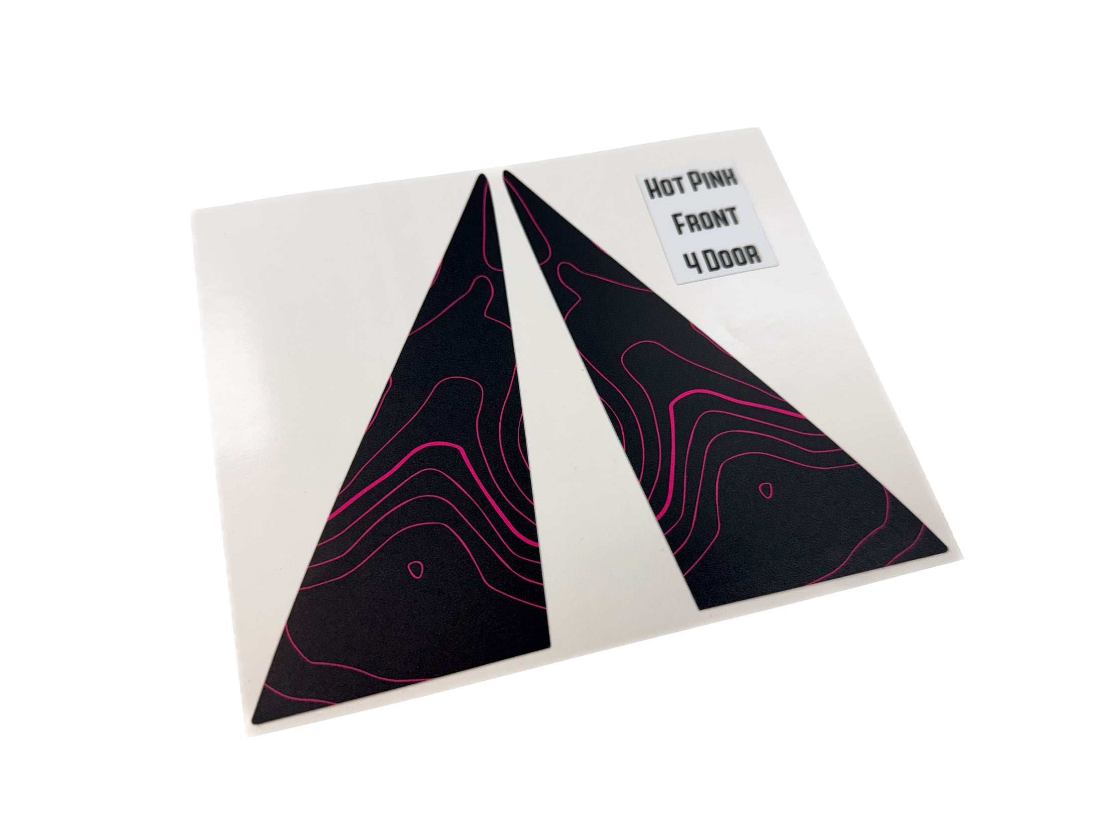Topo Front Window Triangle Overlay (Printed Series) - 2021+ Bronco 4 Door StickerFab