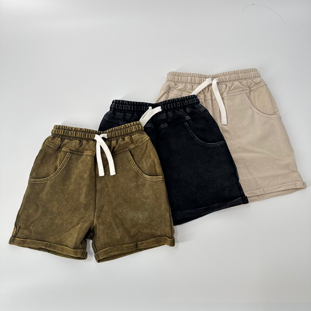 VINTAGE WASH SHORTS - KHAKI LITTLE RAD THINGS
