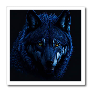 3dRose Mystical, Magical Wolf Portrait. Yellow Eyes. Dark... - Iron on Heat Transfers (ht-379386) 3dRose