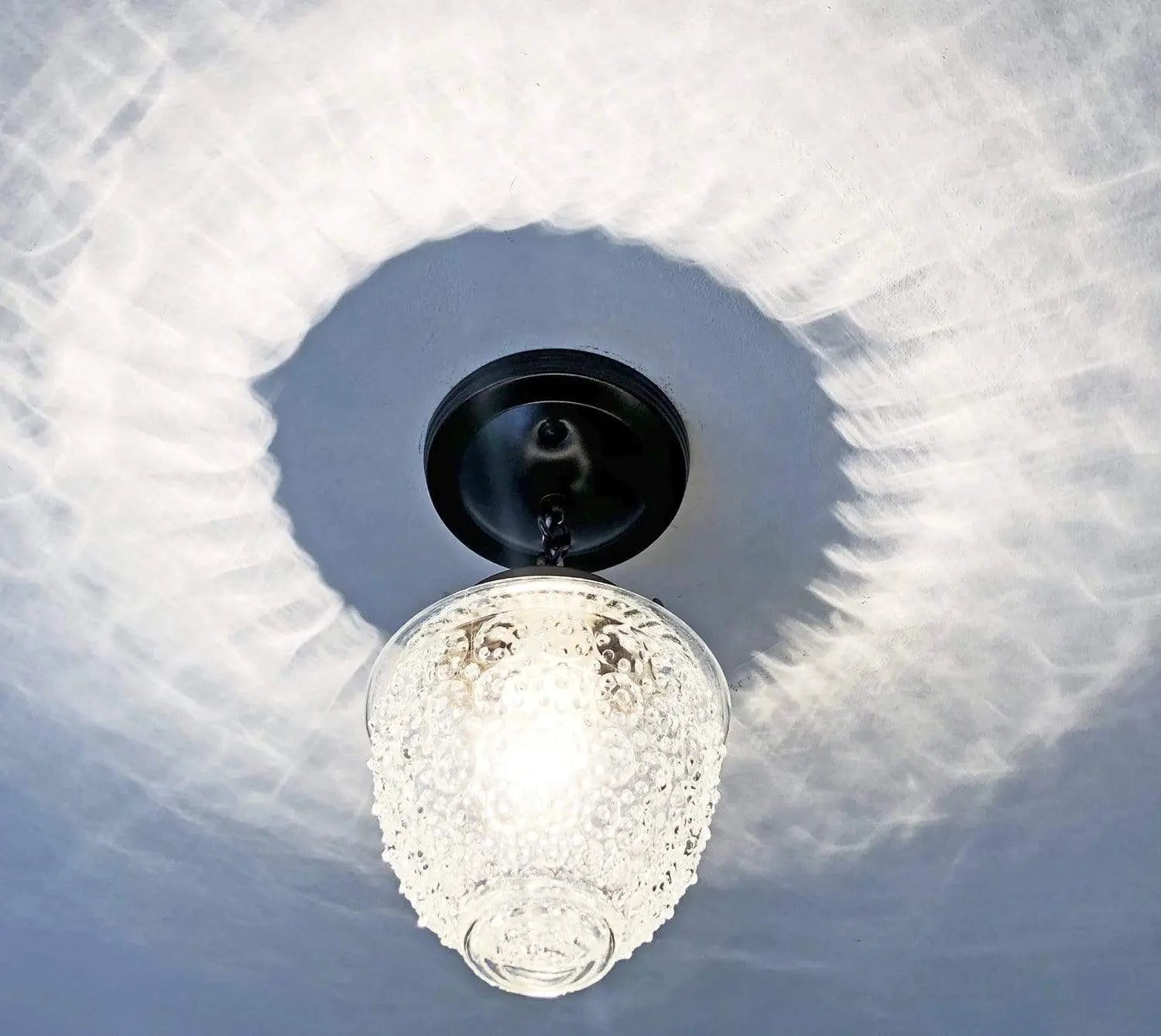 Antique Acorn Glass Ceiling Light with Chain | 6″ The Lamp Goods