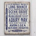Vintage Jersey Shore Beach Sign | Asbury park, Sea Girt, Manasquan, Seaside Heights Off The Square Designs