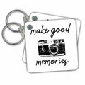 3dRose Key Chains Make Good Memories Wall Quotes Art Decor for Peaceful and Energetic Home (kc-376502-1) 3dRose