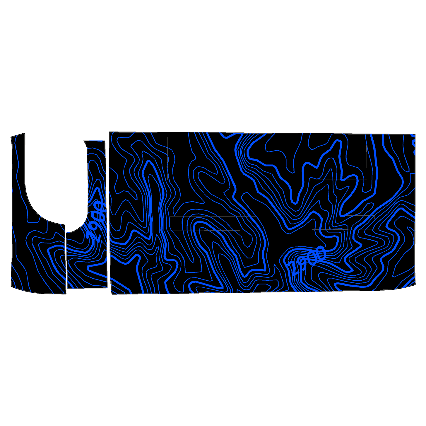 Topo 3 Piece Dash Kit (Printed Series) - 2021+ Bronco StickerFab