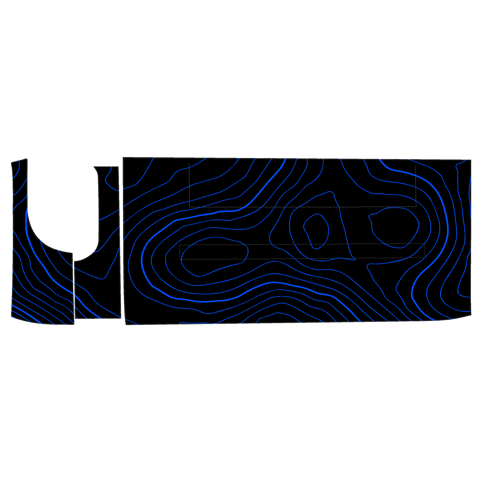 Topo 3 Piece Dash Kit (Printed Series) - 2021+ Bronco StickerFab