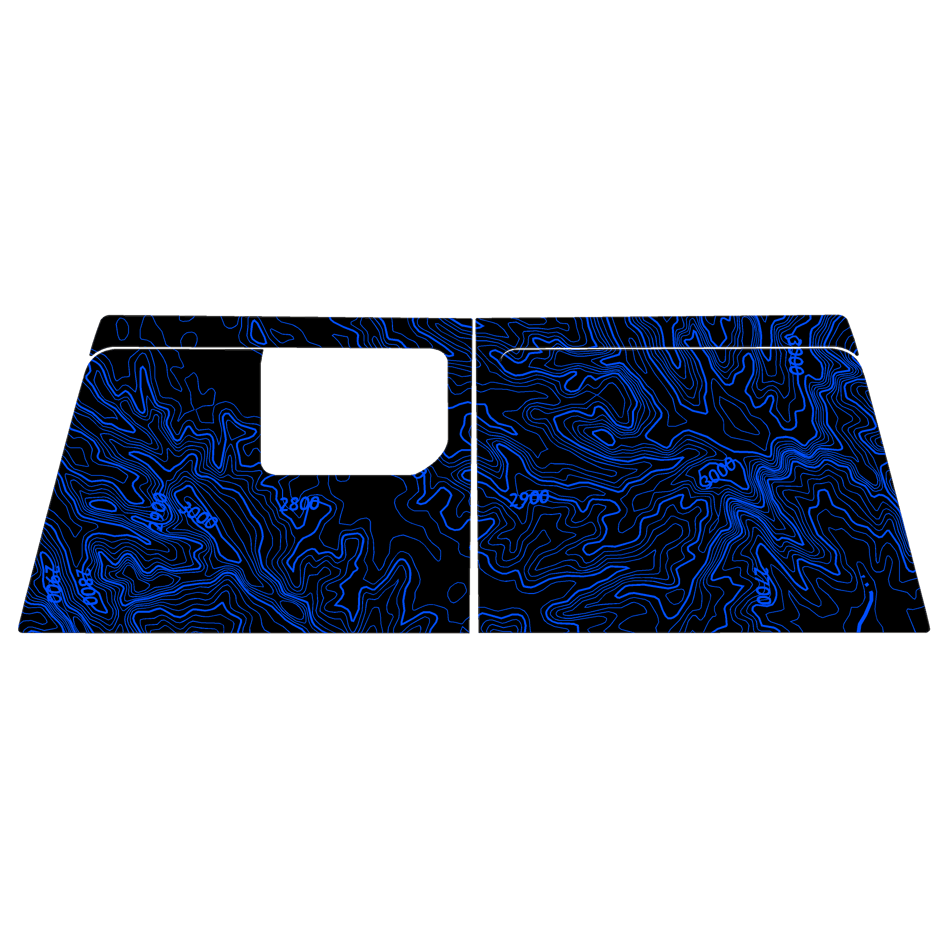 Topo Cargo Area Overlay Kit Part 1 (Printed Series) - 2021+ Bronco 4 Door StickerFab