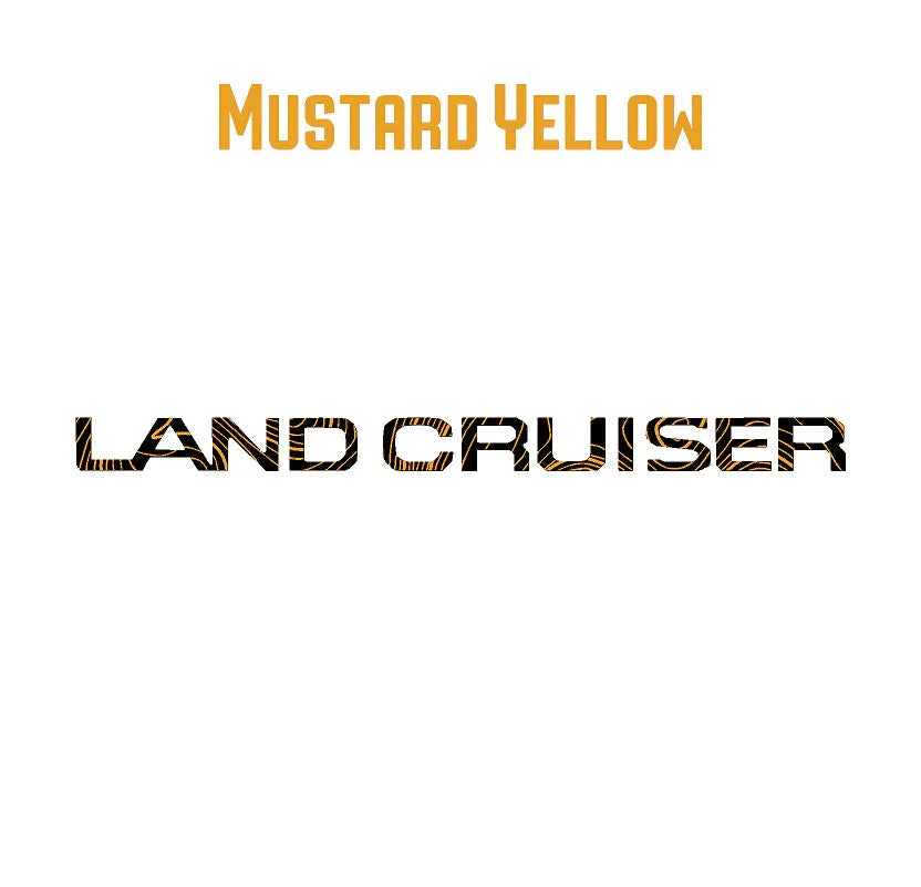 "Land Cruiser" Topographic Rear Tailgate Emblem Overlays - 2024+ Land Cruiser StickerFab