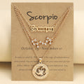 Zodiac Necklace Vintage English Star Image Pendant Three Piece Jewelry Set nowadaysfashion