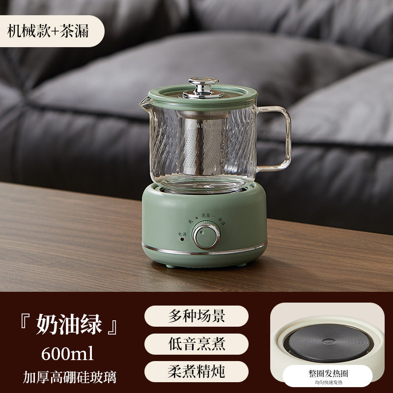 Multi-functional Flower Tea Pot Household Health Pot Mini Glass Boiling Kettle Small Health Cup Gift Electric Stew Cup for Tea Whatever the Treasure