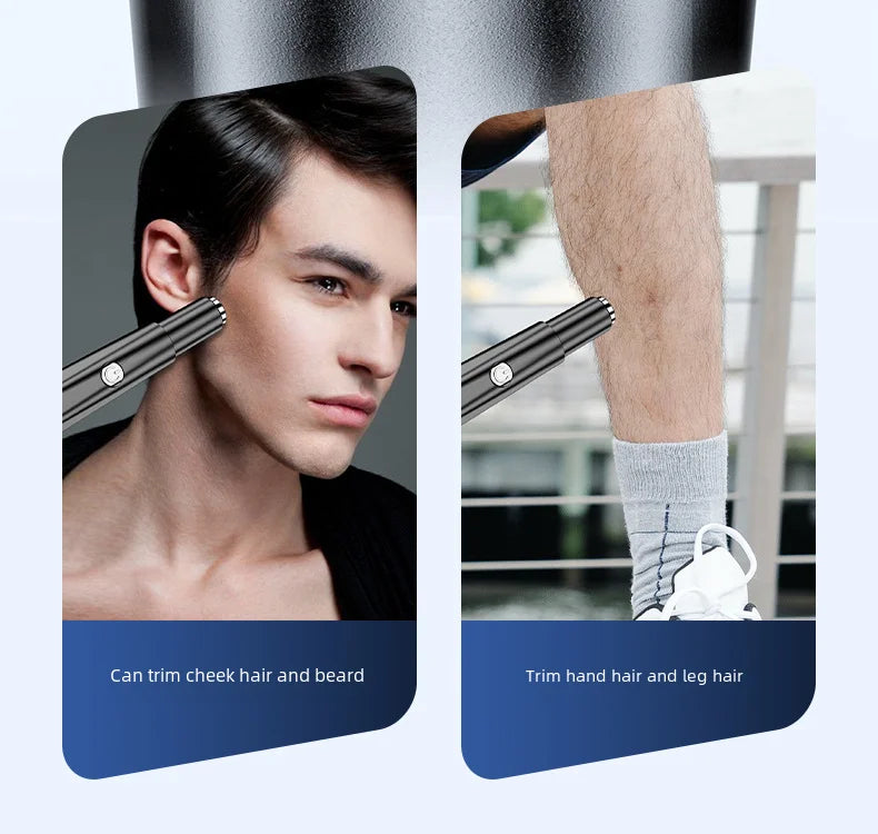 2021 New Model Men's Nose Hair Trimmer Mini Shaver for Trimming Nose Hair, Sideburns, and Ear Hair Dual-Head Trimmer Whatever the Treasure