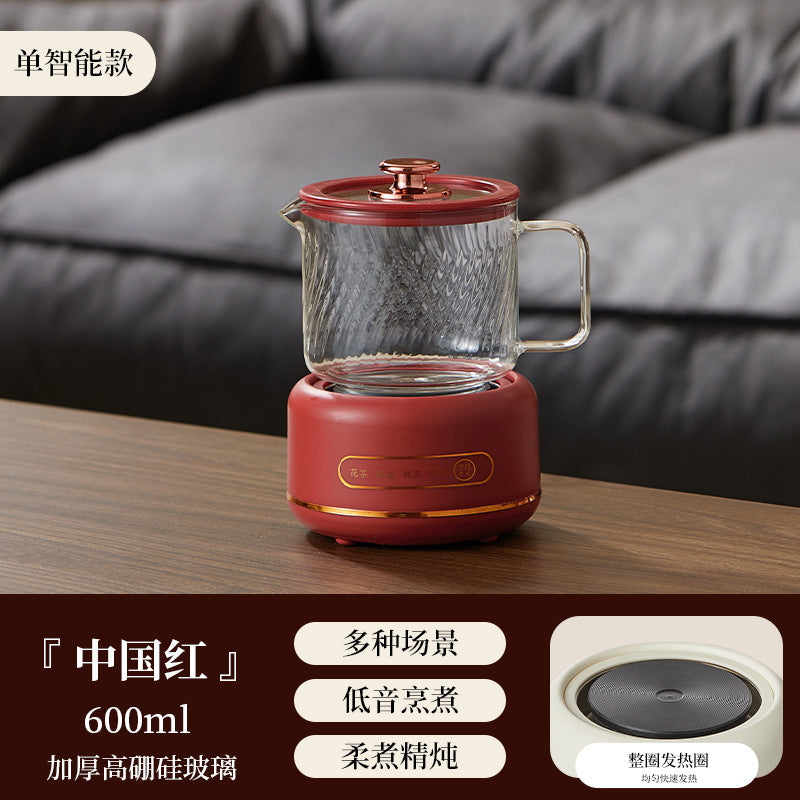 Multi-functional Flower Tea Pot Household Health Pot Mini Glass Boiling Kettle Small Health Cup Gift Electric Stew Cup for Tea Whatever the Treasure