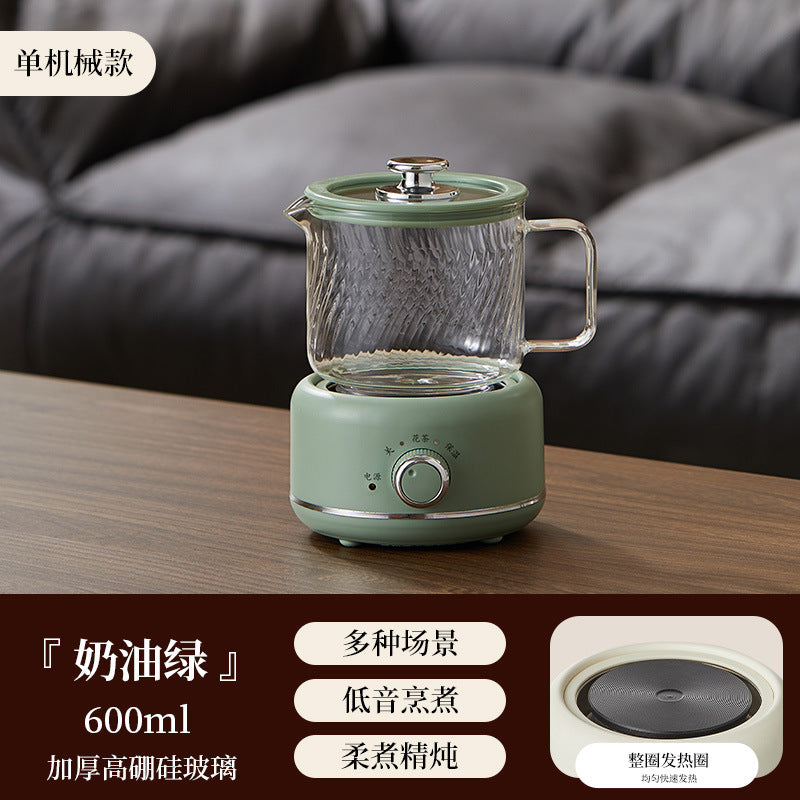 Multi-functional Flower Tea Pot Household Health Pot Mini Glass Boiling Kettle Small Health Cup Gift Electric Stew Cup for Tea Whatever the Treasure