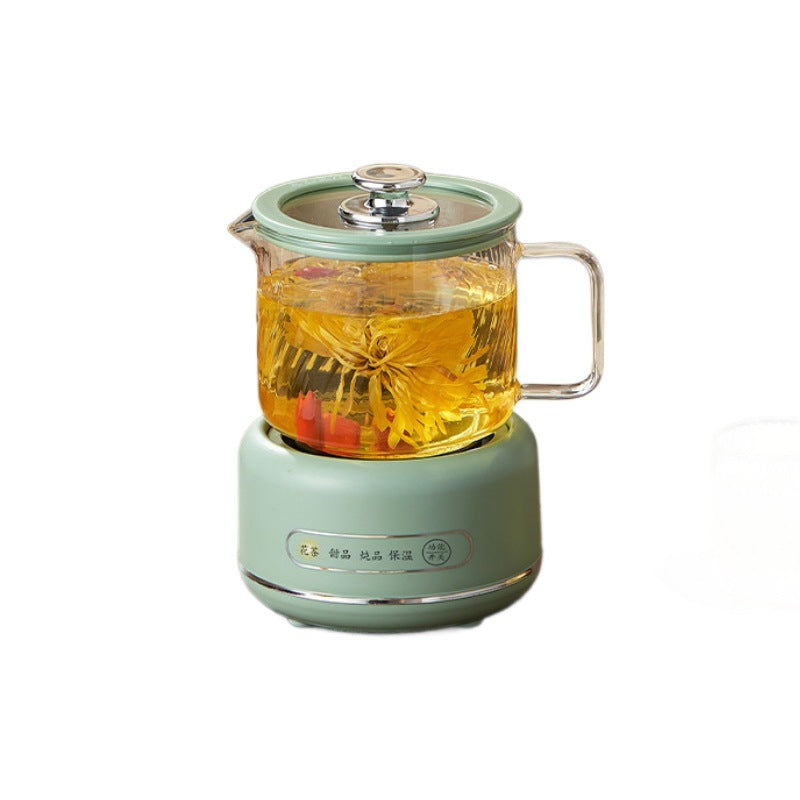 Multi-functional Flower Tea Pot Household Health Pot Mini Glass Boiling Kettle Small Health Cup Gift Electric Stew Cup for Tea Whatever the Treasure