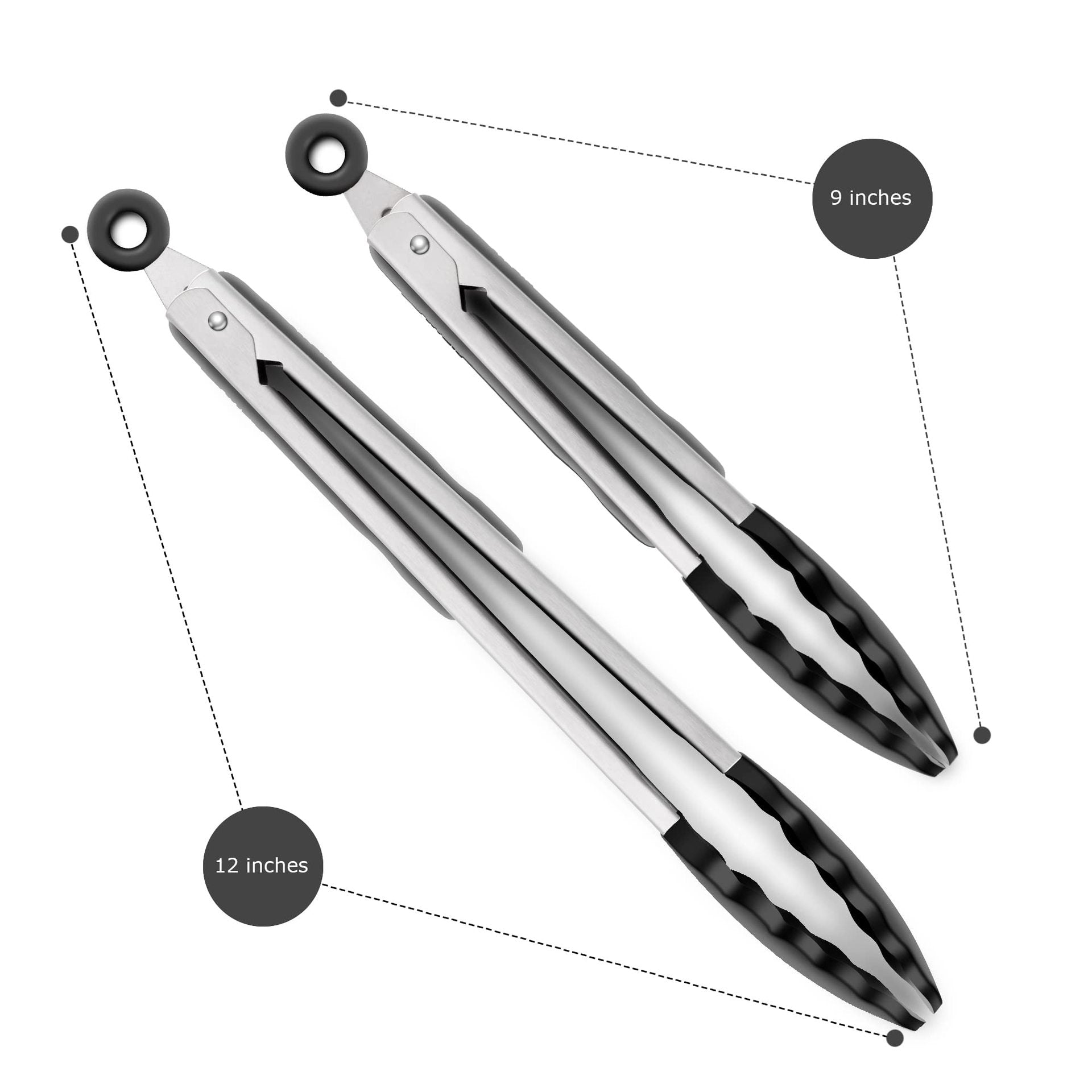Cross Border Black Silicone Clip Food Clip Commercial High Temperature Resistant Food Grade Kitchen Steak Barbecue Grill Tool Whatever the Treasure