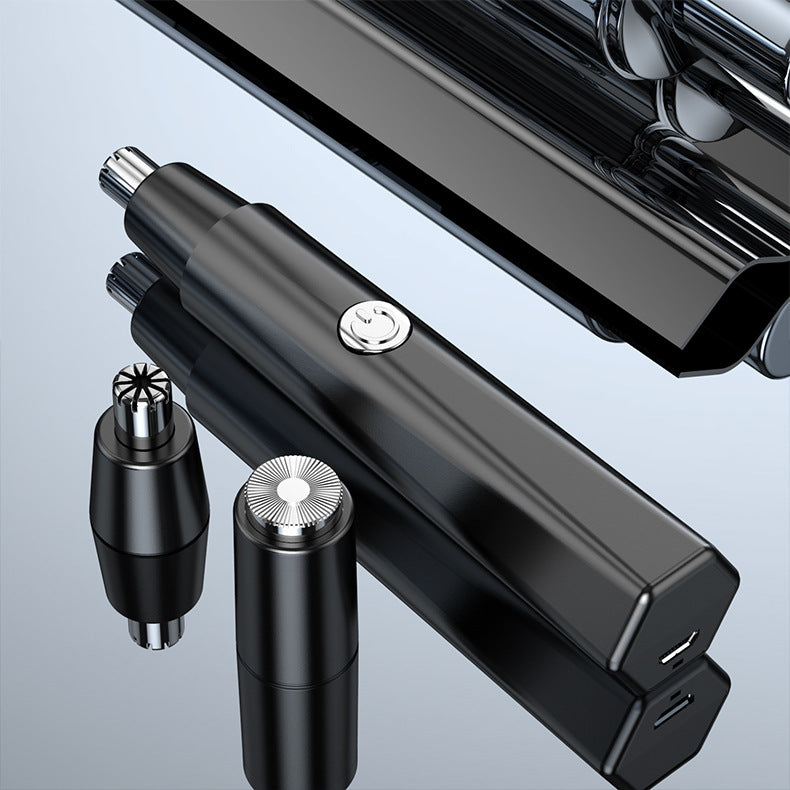 2021 New Model Men's Nose Hair Trimmer Mini Shaver for Trimming Nose Hair, Sideburns, and Ear Hair Dual-Head Trimmer Whatever the Treasure
