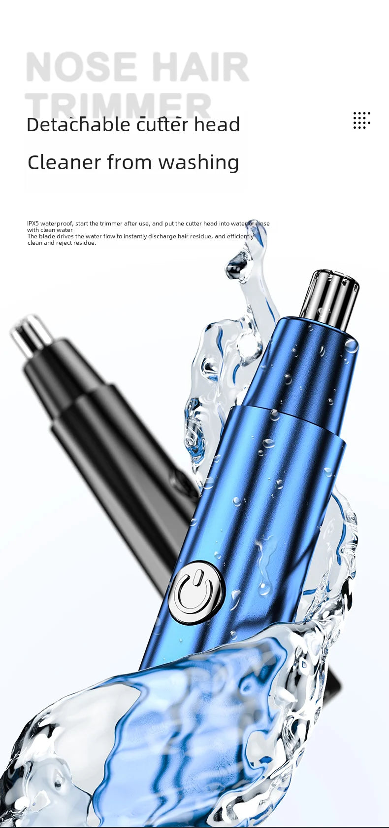 2021 New Model Men's Nose Hair Trimmer Mini Shaver for Trimming Nose Hair, Sideburns, and Ear Hair Dual-Head Trimmer Whatever the Treasure