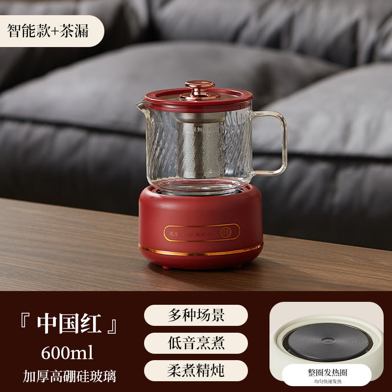 Multi-functional Flower Tea Pot Household Health Pot Mini Glass Boiling Kettle Small Health Cup Gift Electric Stew Cup for Tea Whatever the Treasure