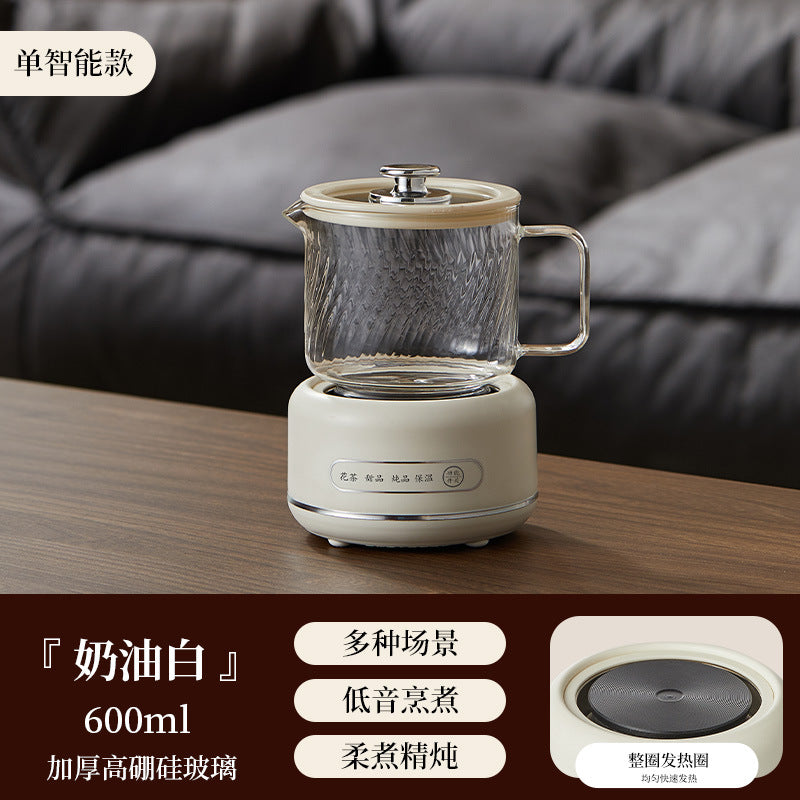 Multi-functional Flower Tea Pot Household Health Pot Mini Glass Boiling Kettle Small Health Cup Gift Electric Stew Cup for Tea Whatever the Treasure