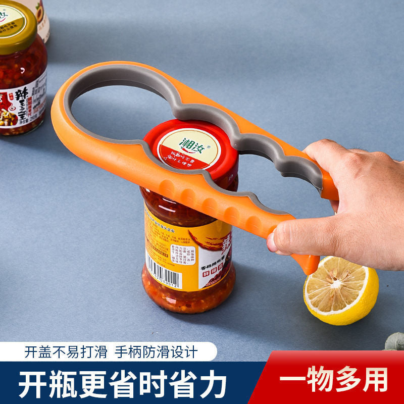 in stock four-in-one bottle opener kitchen multifunctional can opener can screwing cap non-slip labor-saving bottle opener Whatever the Treasure
