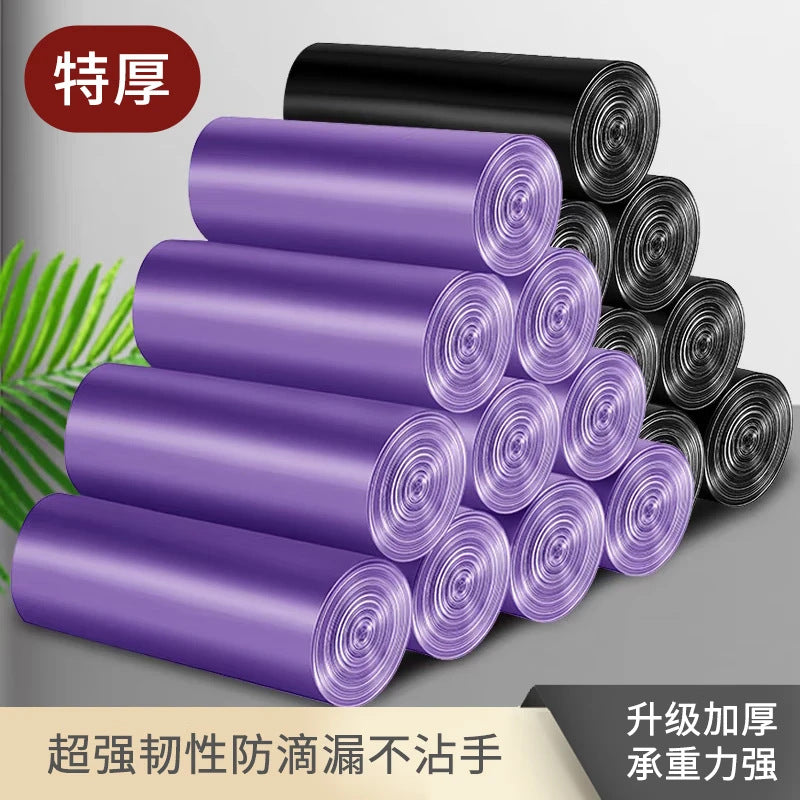 Garbage bags thickened and not easy to break disposable household flat-mouth thick garbage sorting plastic bags wholesale new materials Whatever the Treasure