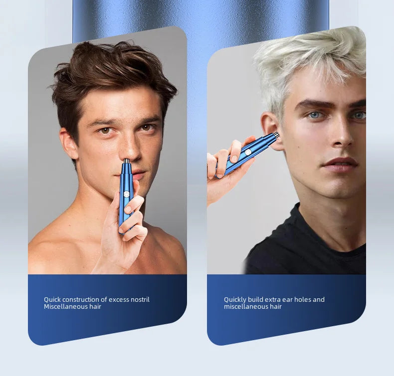 2021 New Model Men's Nose Hair Trimmer Mini Shaver for Trimming Nose Hair, Sideburns, and Ear Hair Dual-Head Trimmer Whatever the Treasure