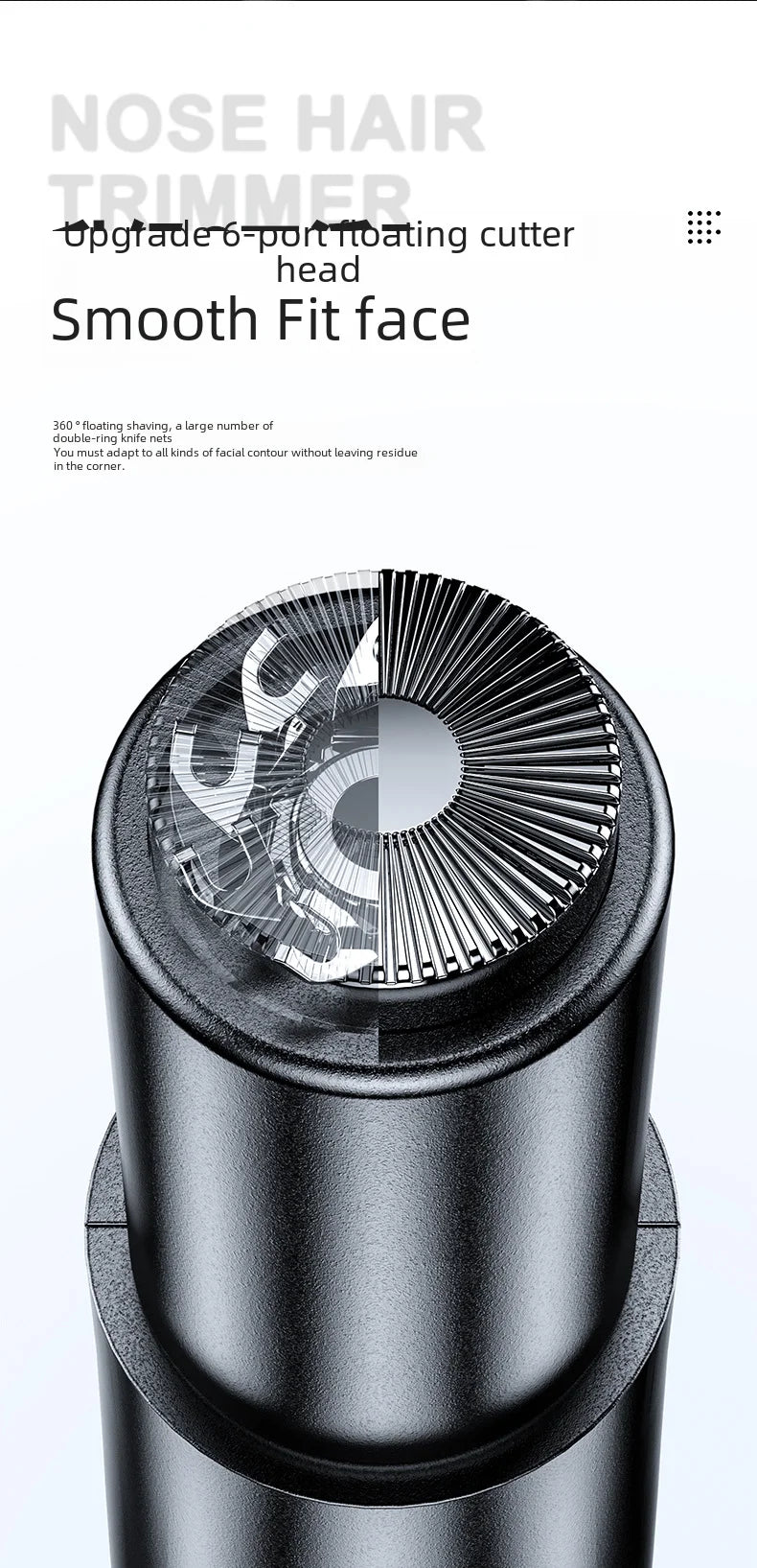 2021 New Model Men's Nose Hair Trimmer Mini Shaver for Trimming Nose Hair, Sideburns, and Ear Hair Dual-Head Trimmer Whatever the Treasure