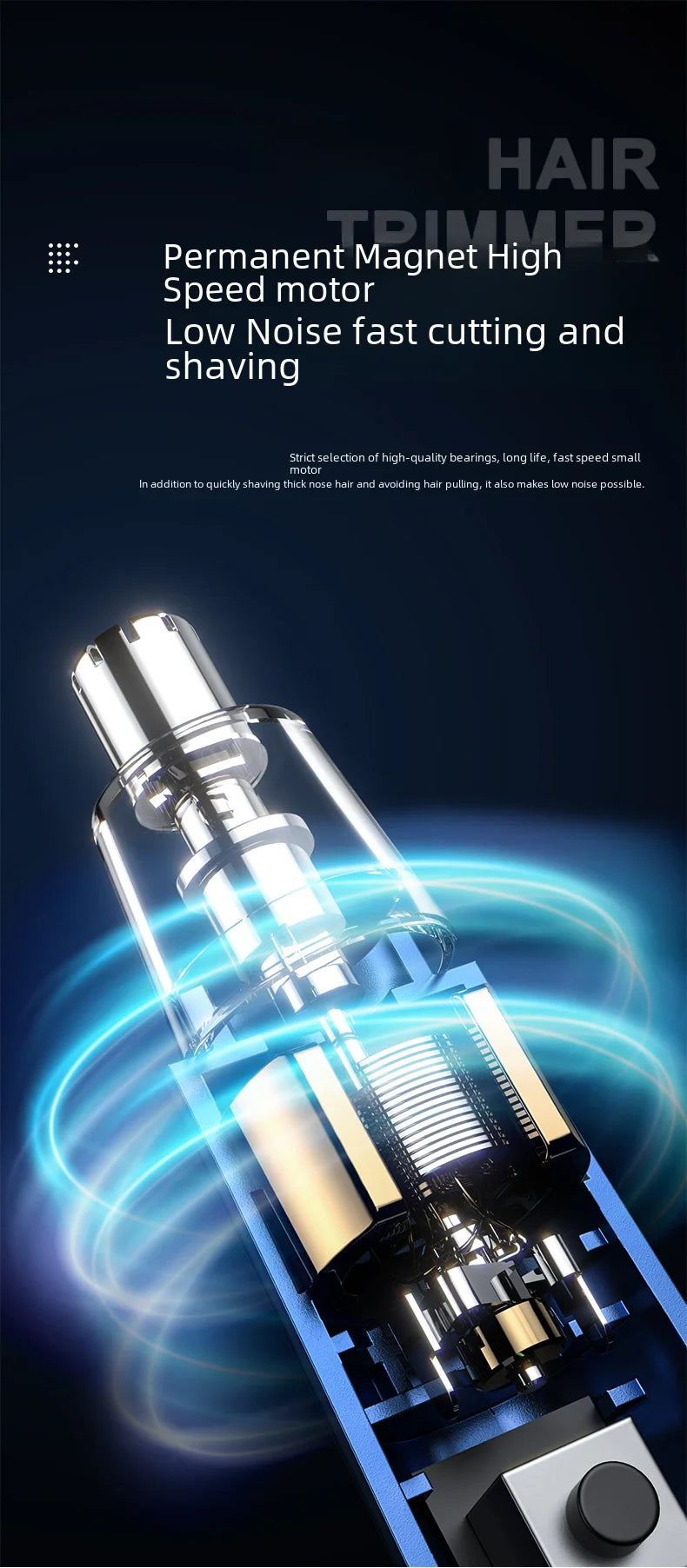 2021 New Model Men's Nose Hair Trimmer Mini Shaver for Trimming Nose Hair, Sideburns, and Ear Hair Dual-Head Trimmer Whatever the Treasure