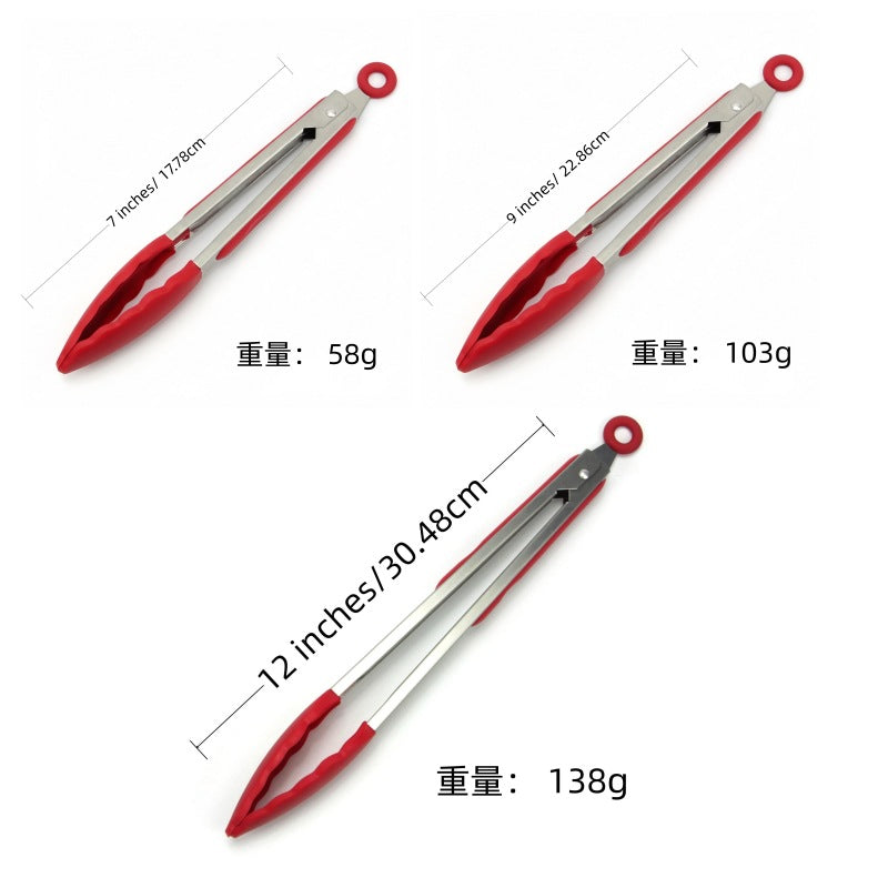 Cross-border Clip Kitchen Barbecue Clip Food Clip Silicone Clip Anti-scalding Clip Bread Fried Steak Clip Barbecue Clip Whatever the Treasure