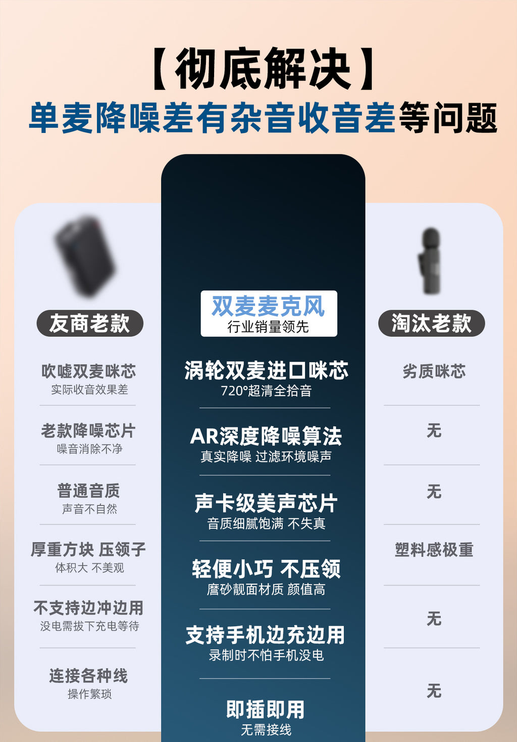 New wireless collar clip microphone Q12 dual receiver with charging bin clear radio intelligent noise reduction collar clip wheat Whatever the Treasure