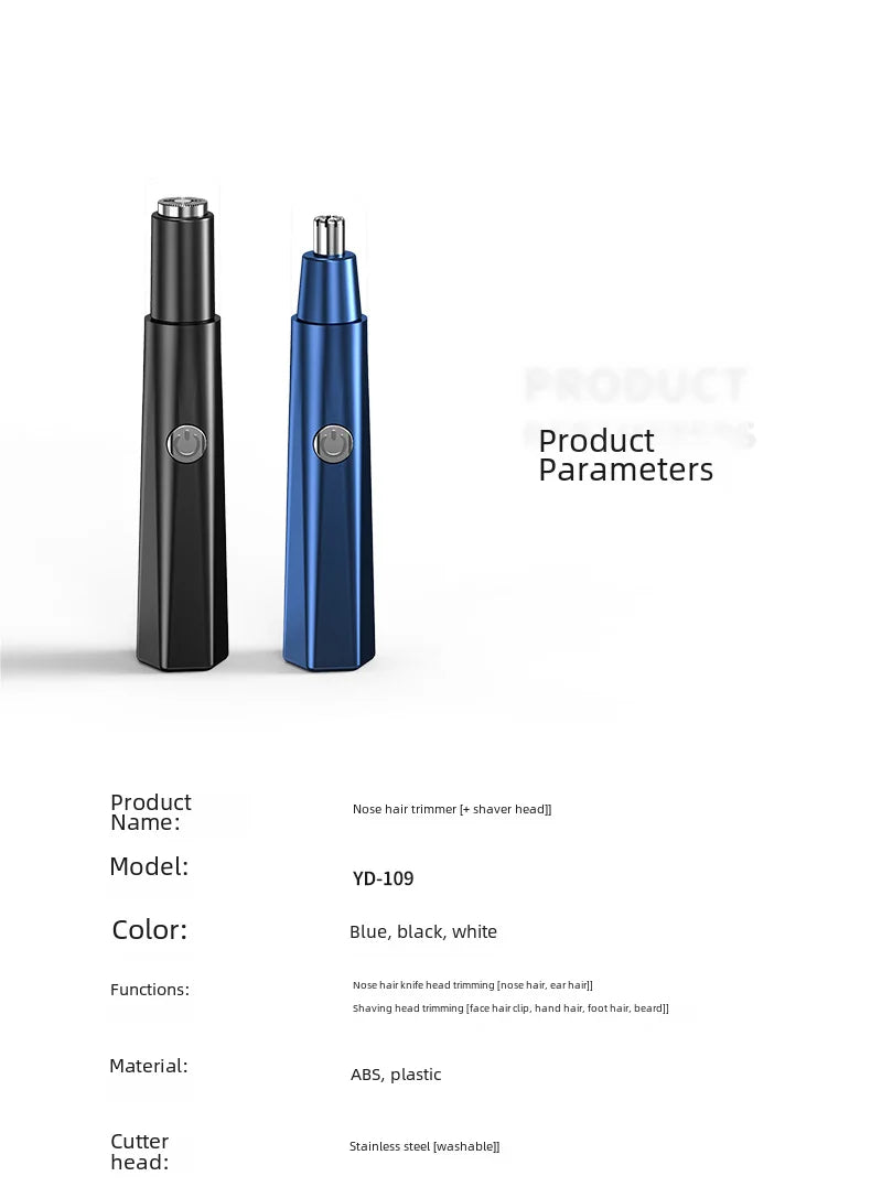 2021 New Model Men's Nose Hair Trimmer Mini Shaver for Trimming Nose Hair, Sideburns, and Ear Hair Dual-Head Trimmer Whatever the Treasure