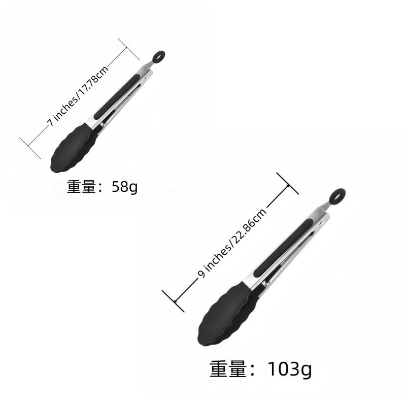 Cross-border Clip Kitchen Barbecue Clip Food Clip Silicone Clip Anti-scalding Clip Bread Fried Steak Clip Barbecue Clip Whatever the Treasure