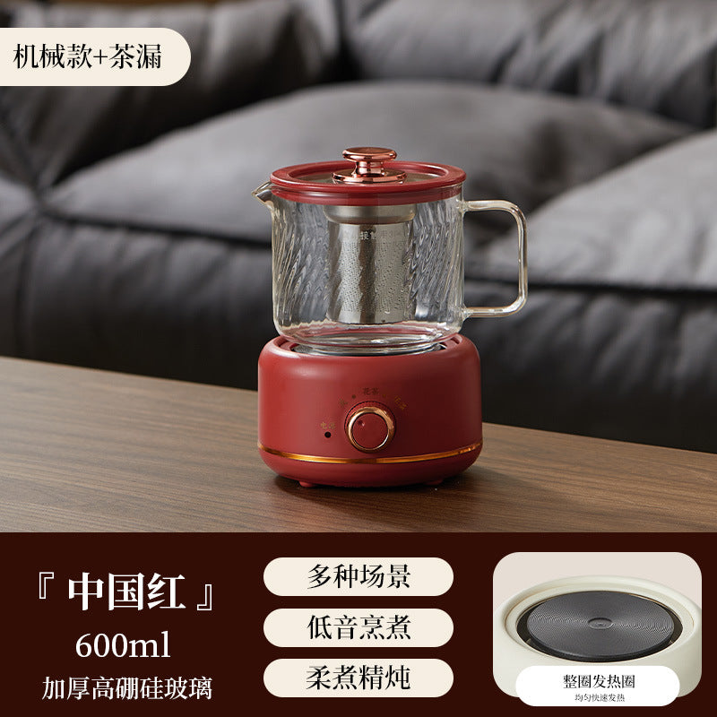 Multi-functional Flower Tea Pot Household Health Pot Mini Glass Boiling Kettle Small Health Cup Gift Electric Stew Cup for Tea Whatever the Treasure