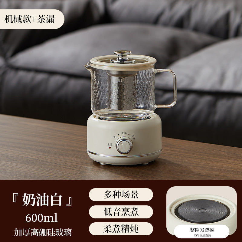 Multi-functional Flower Tea Pot Household Health Pot Mini Glass Boiling Kettle Small Health Cup Gift Electric Stew Cup for Tea Whatever the Treasure