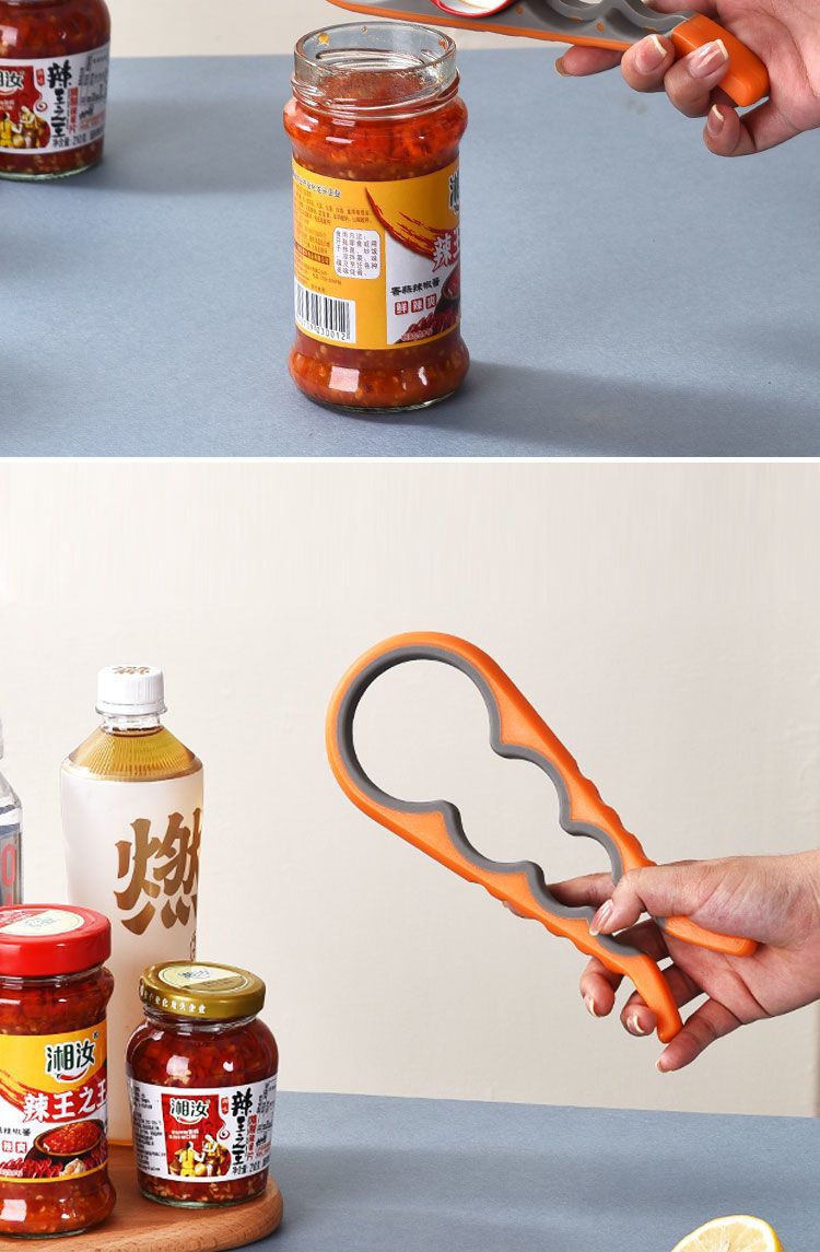 in stock four-in-one bottle opener kitchen multifunctional can opener can screwing cap non-slip labor-saving bottle opener Whatever the Treasure