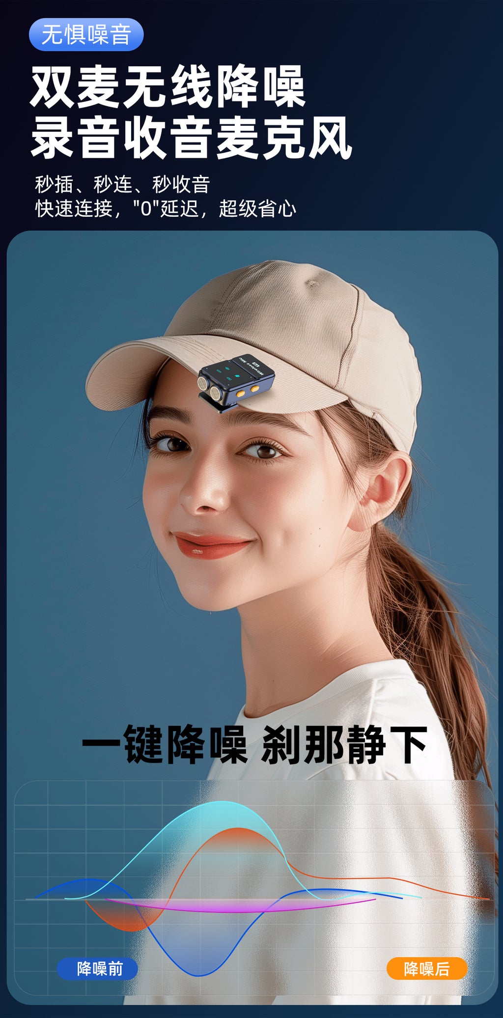 New wireless collar clip microphone Q12 dual receiver with charging bin clear radio intelligent noise reduction collar clip wheat Whatever the Treasure