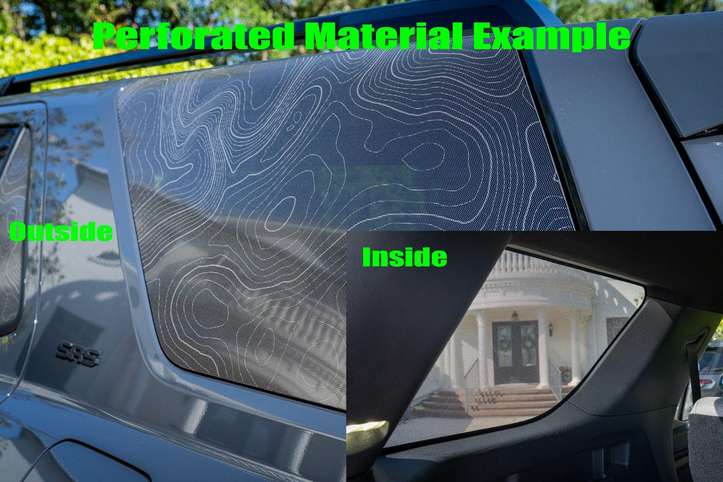 Topo Hardtop Side Window Overlays - 2021+ Bronco 4 Door StickerFab