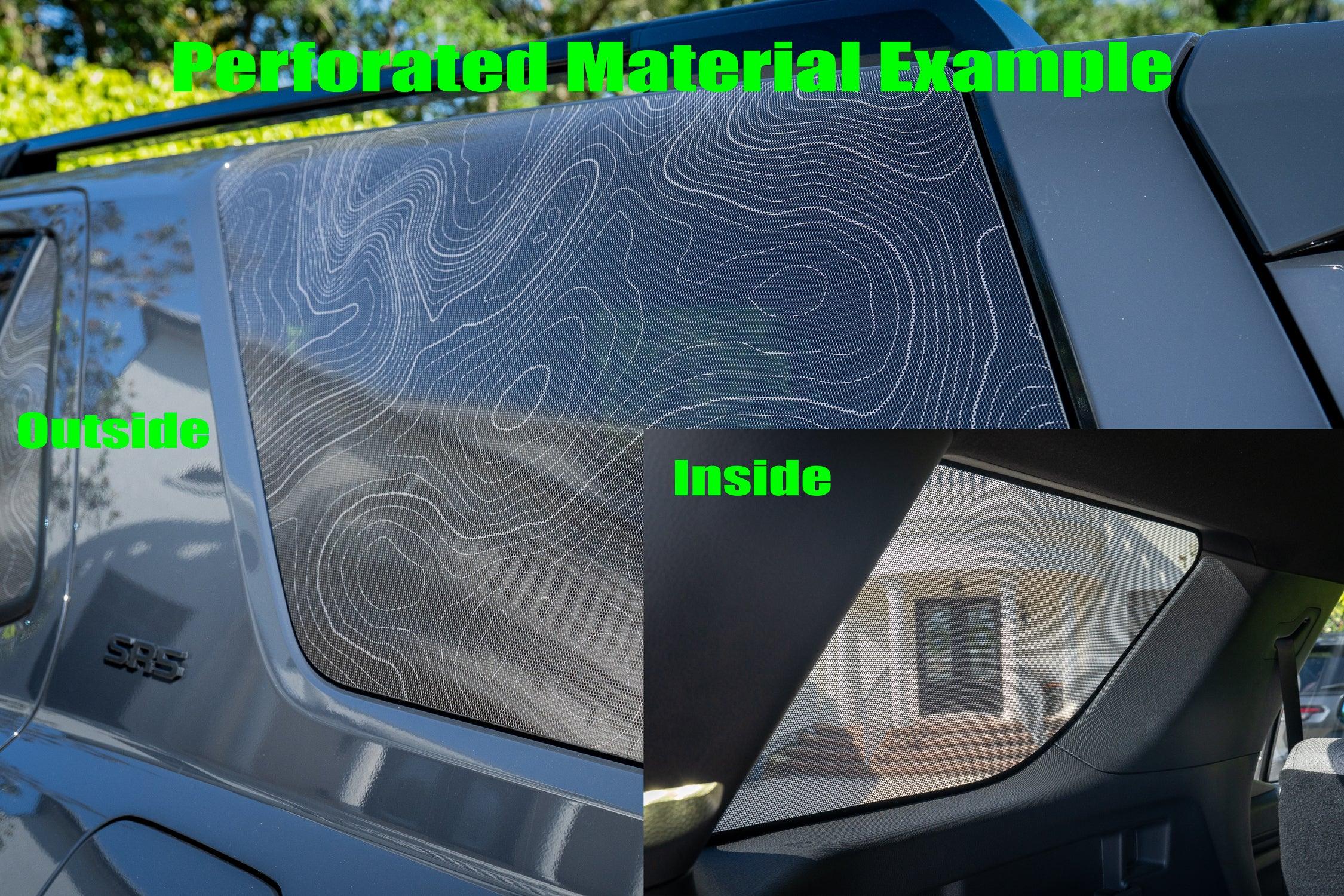 Topo Hardtop Side Window Overlays - 2021+ Bronco 4 Door StickerFab