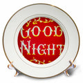 3dRose Vintage Good Night Magic Lantern Slide Early Days of Cinema - Plates (cp-359078) 3dRose