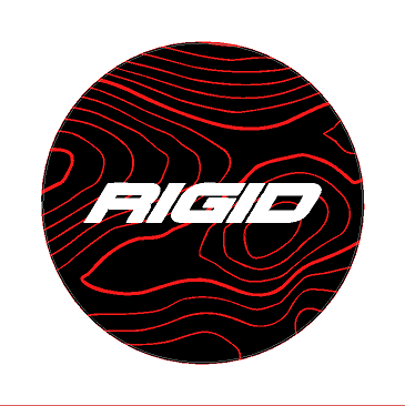 Rigid 360 Series 4" Light Cover Topo Overlays - Universal StickerFab