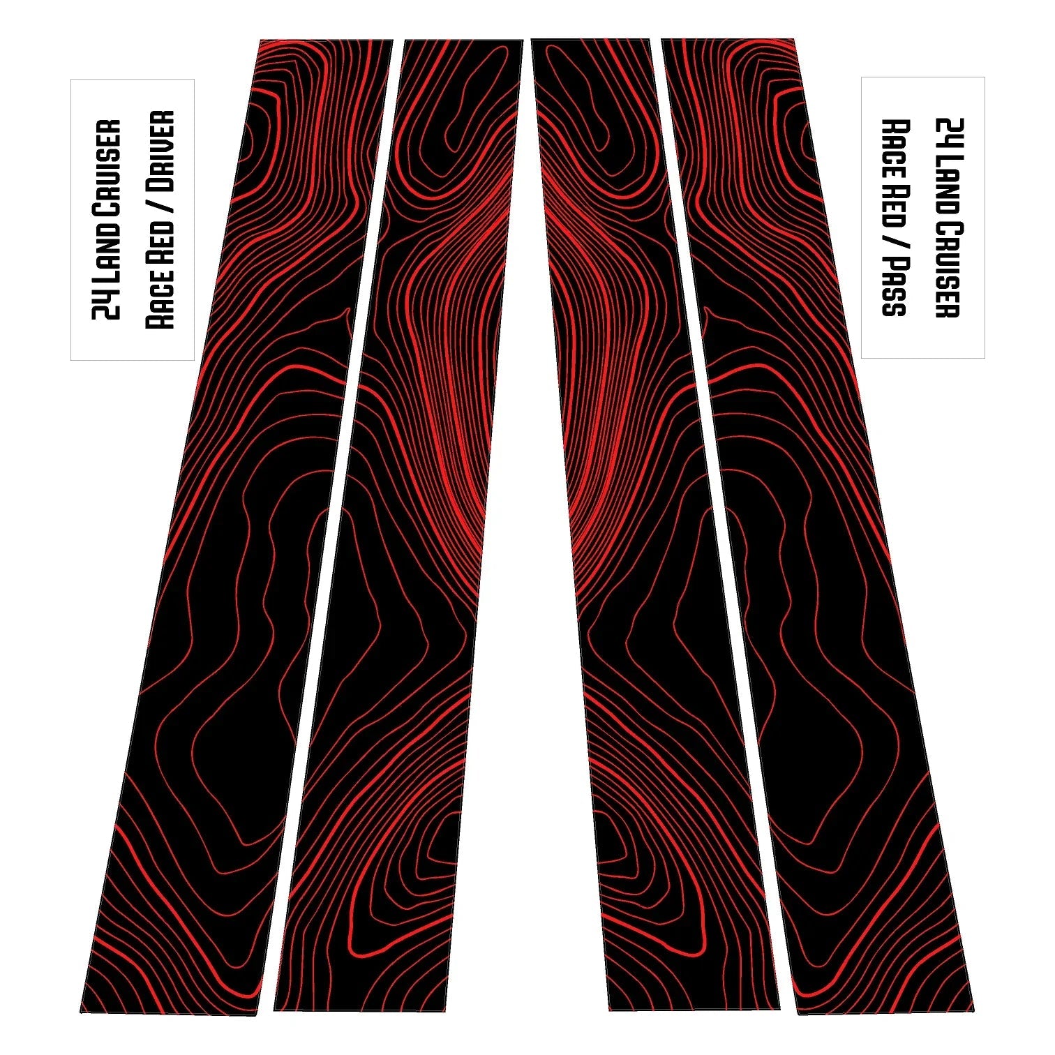 Topographic B Pillar Overlays - 2024+ Land Cruiser / GX 550 StickerFab