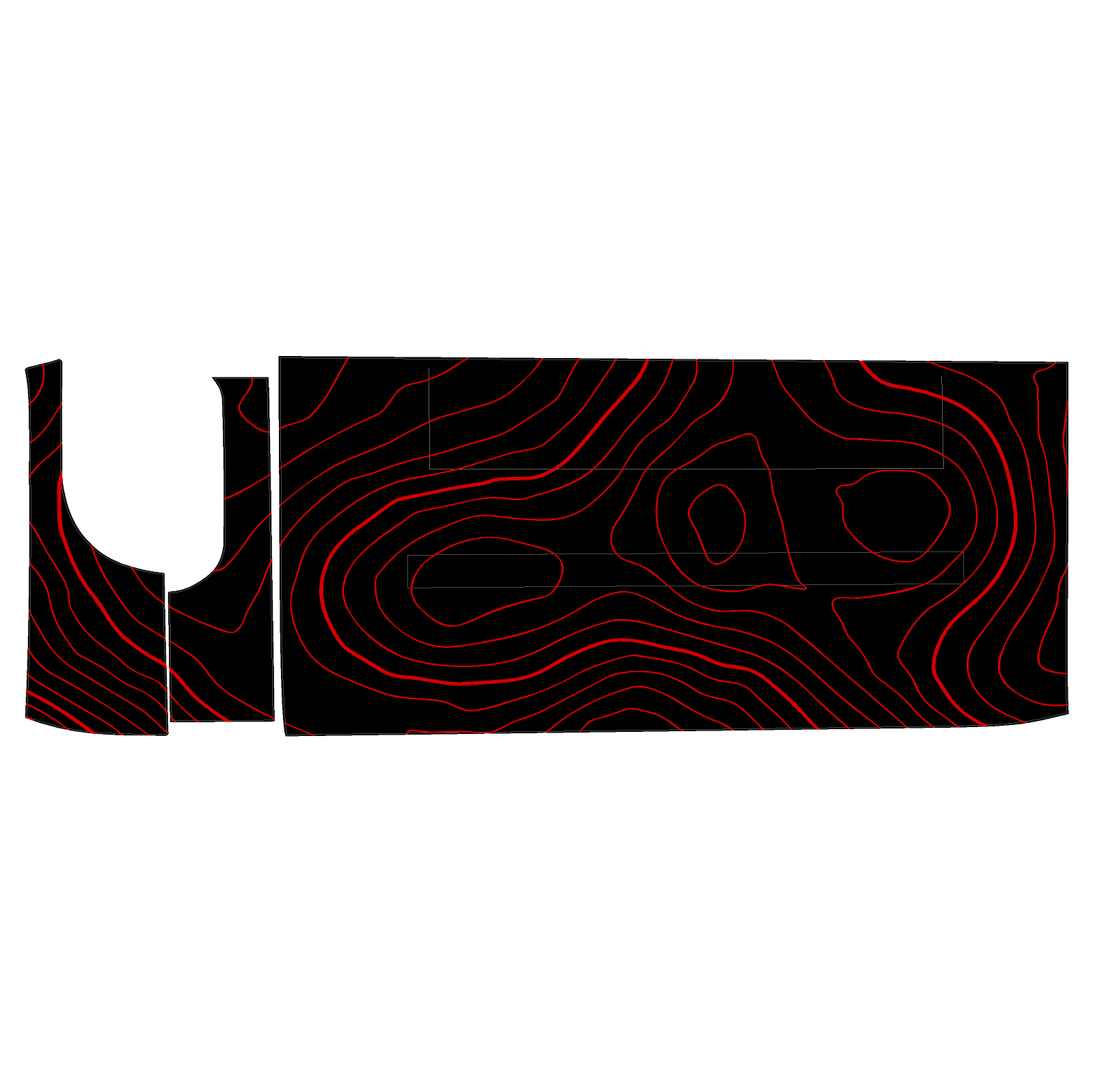Topo 3 Piece Dash Kit (Printed Series) - 2021+ Bronco StickerFab