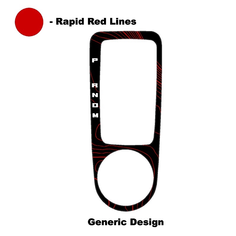 Topo Automatic Shifter Overlay (Printed Series) - 2021+ Bronco Automatic StickerFab