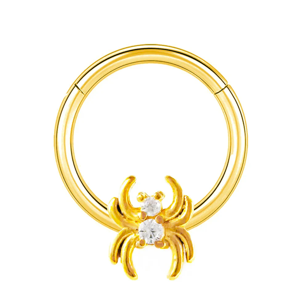 316L Surgical Steel Segment Nose Ring Zircon Septum Clicker Ear Cartilage Helix Daith Hoop Body  Piercing Jewelry Vera Lux