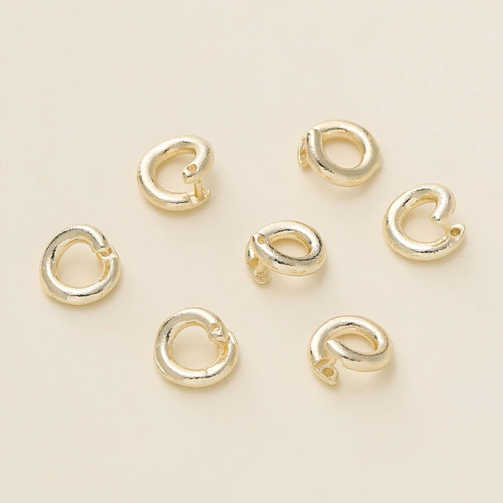 10Pcs/Pack 14/18K Gold Color Plated Open Jump Rings Split Rings Connector For Necklace Bracelets Jewelry Making Accessories Vera Lux