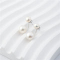 S925 Silver Small Pearl Stud Earrings Nearly Round, Subtle Elegance, Versatile Ear Adornments Vera Lux