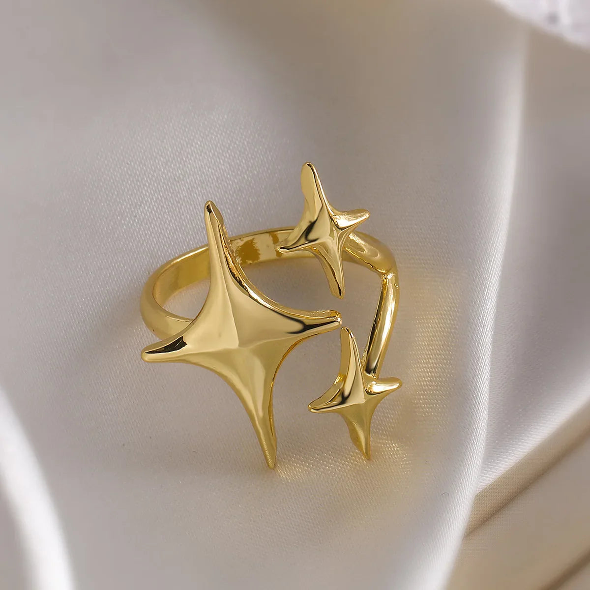 New European American Stainless Steel Ring Niche Teenage Design Featuring Star Like Minimalist Cool Personalized Temperament Vera Lux