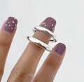 VENTFILLE 925 Sterling Silver Rings New Fashion Party Jewelry Vintage Charm Double Layer Geometric Nail Design Accessories Gifts Vera Lux