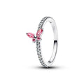 2026 Hot Selling 925 Sterling Silver Heart-Shaped Butterfly Flower Ring, Exquisite and Charming Jewelry Gift for European Women Vera Lux