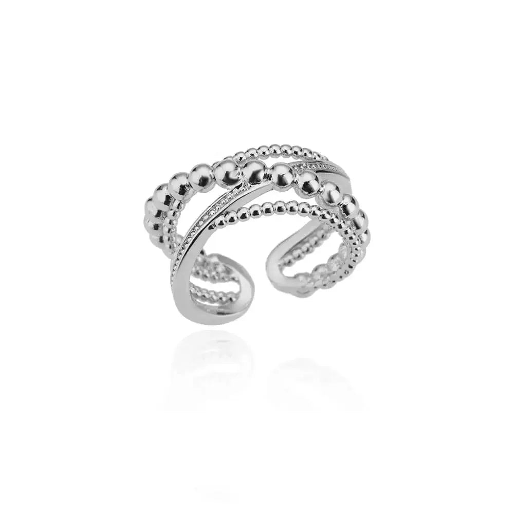 Zircon Square Drop Rings For Women Stainless Steel Gold Color Geometric Ring Wedding Engagement Christmas Jewelry Gift Vera Lux