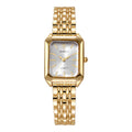 1/2/4PCS  Elegant Rectangle Woman Quartz Watch Luxury Stainless Steel Band Ladies Wristwatches Reloj Mujer（Without Box） Vera Lux